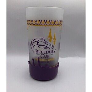 Breeders Cup 2018 Champions Glass Churchill Downs KY Frosted Purple Wax Dipped